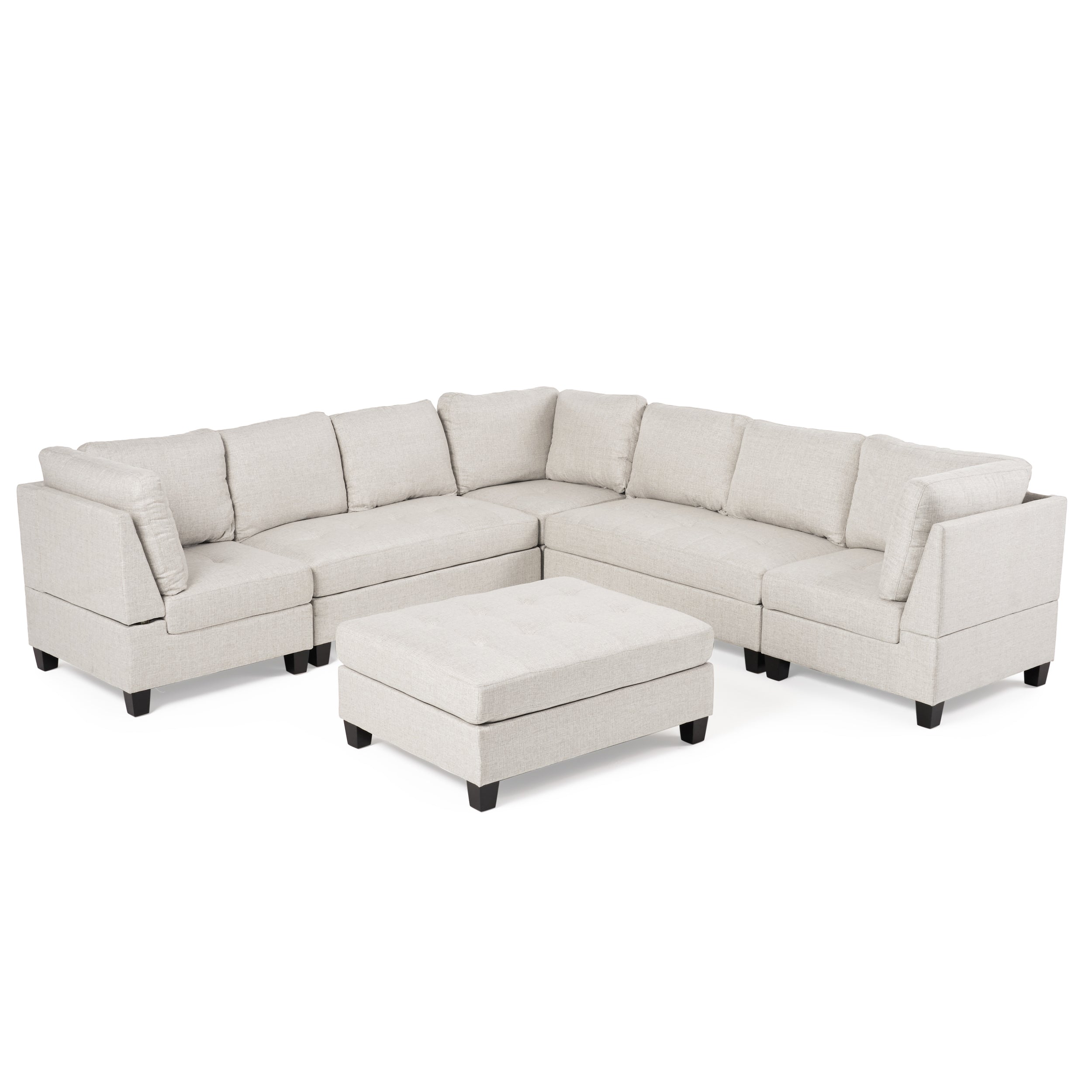 Jakyri Contemporary 7 Seater Fabric Sectional