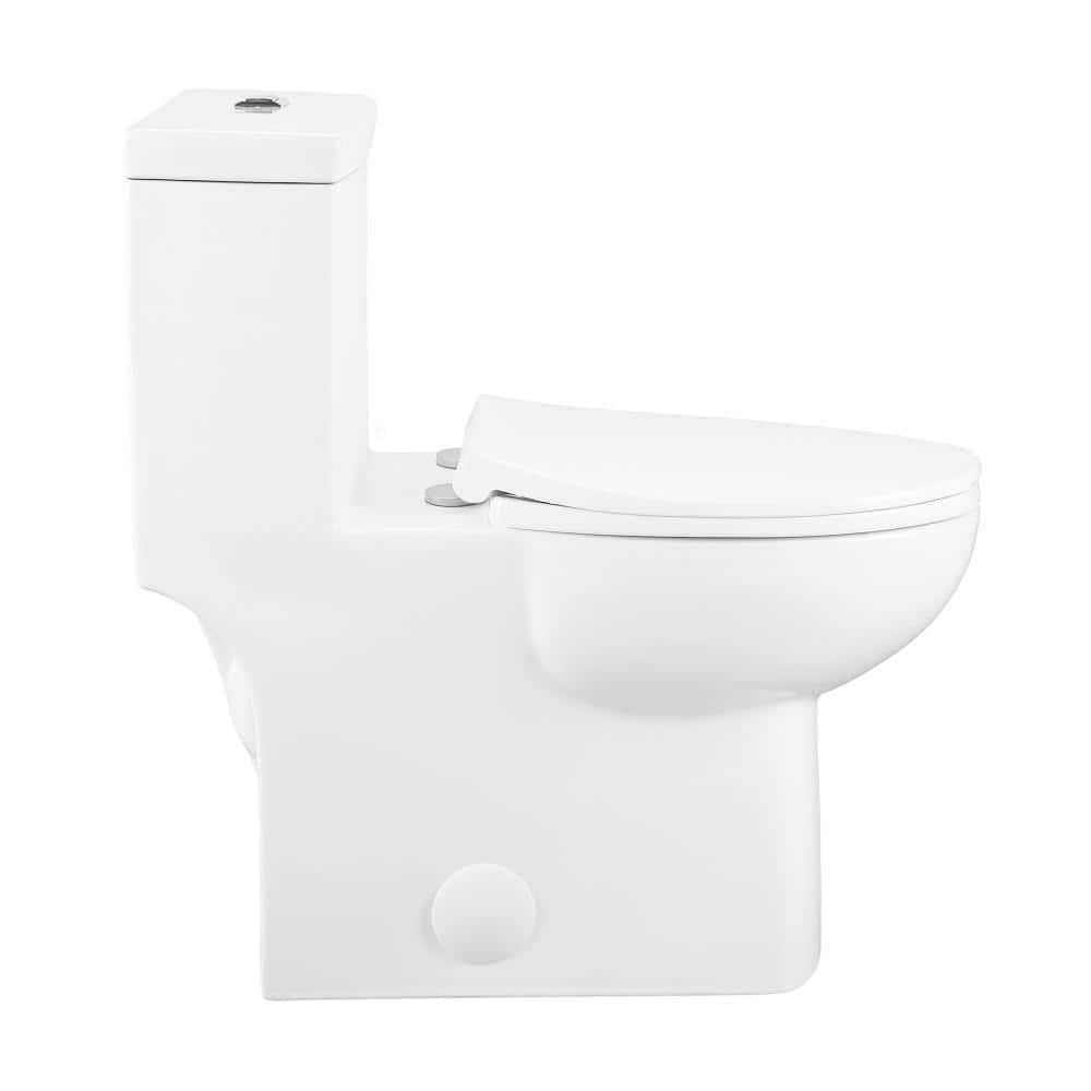 Swiss Madison Classe 1Piece 08 GPF128 GPF Dual Flush Elongated Toilet in White Seat Included