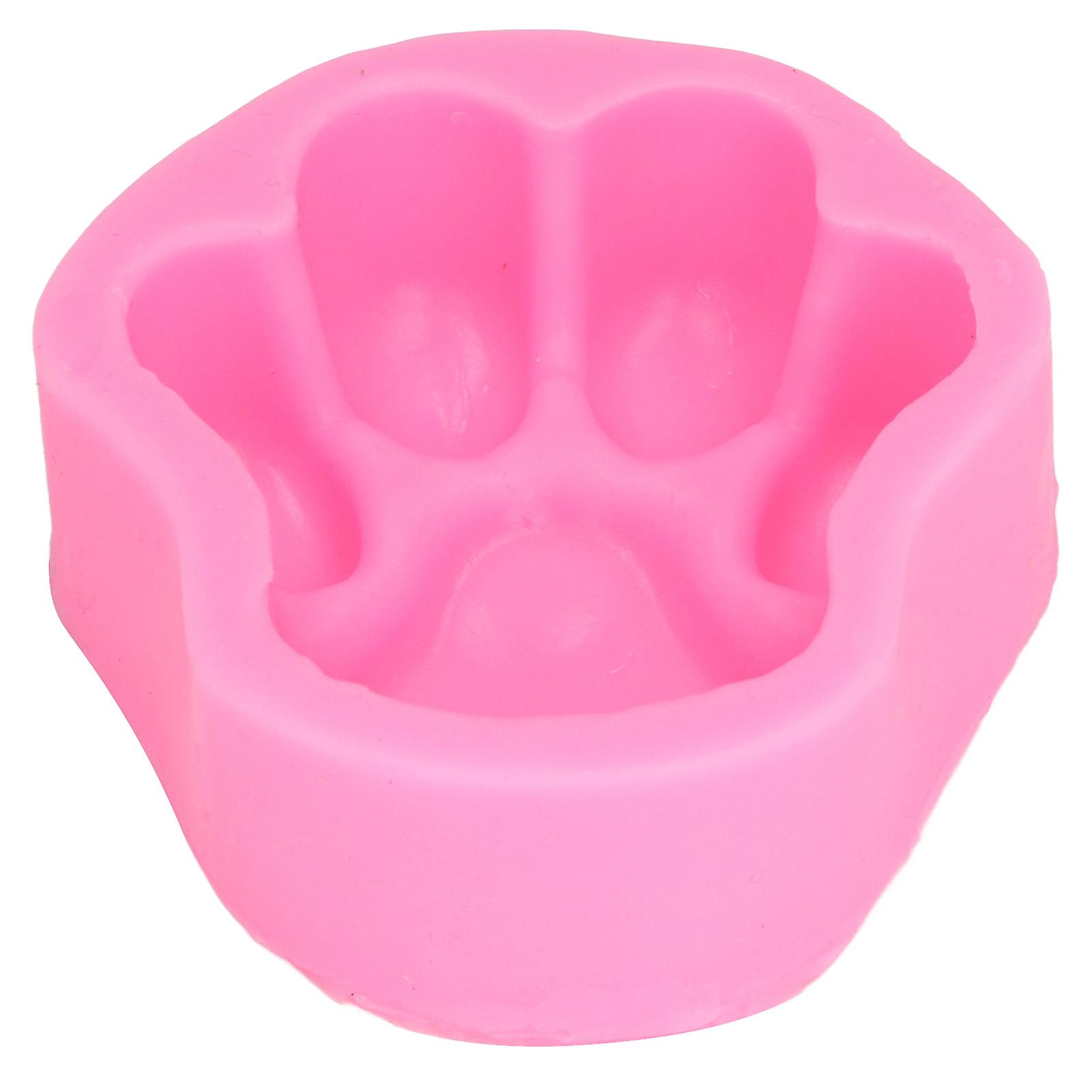 Silicone Mold Flexible Soft Reusable Cat Dog Paw Shape Decoration Mold Baking Tool For Diy Cake Fondantstyle 2 Pink 19-226