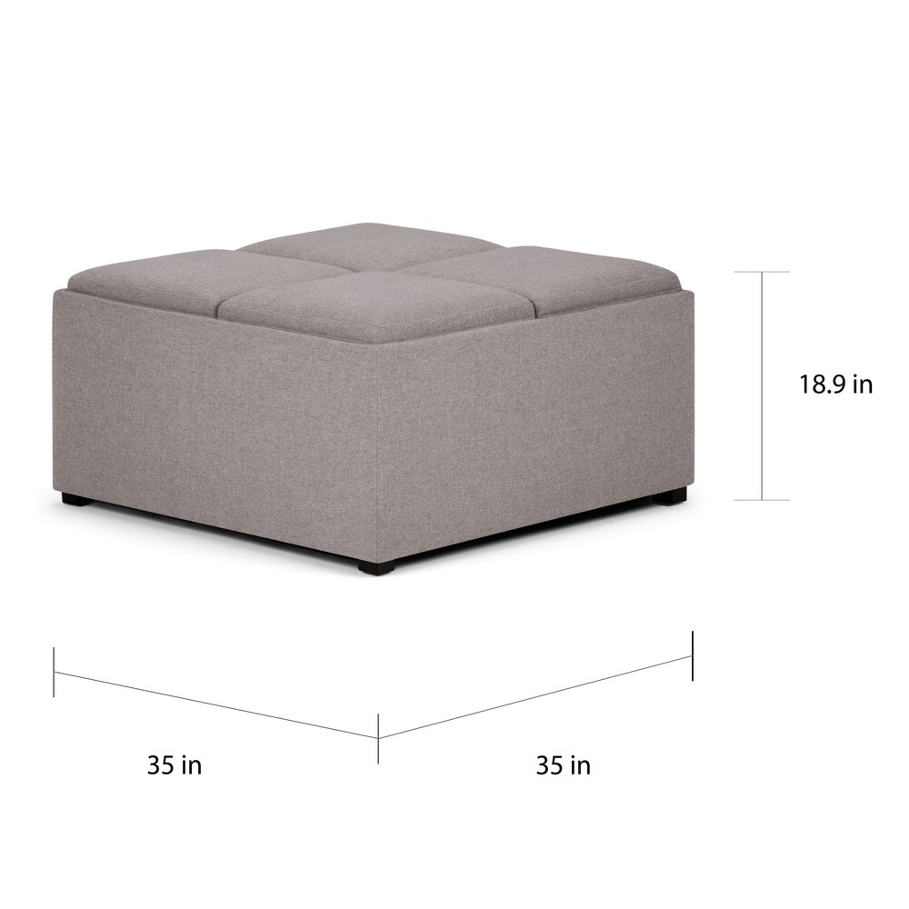 WYNDENHALL Franklin Wide Contemporary Table Ottoman