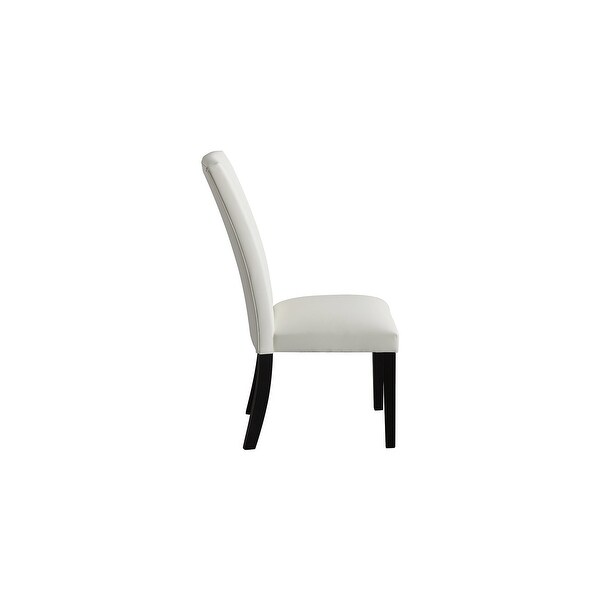 Vollardi White Dining Upholstered Side Chair， Set of 2 - 21