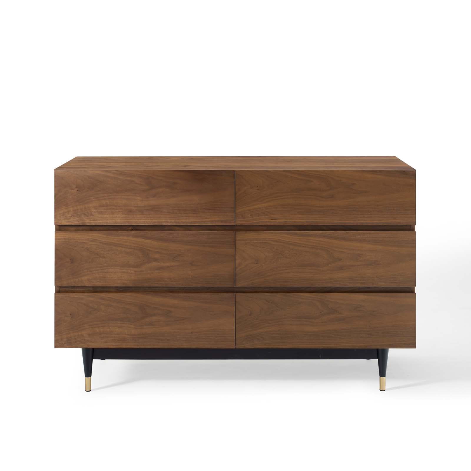 Caima 6-Drawer Dresser, Walnut