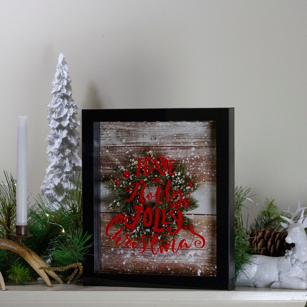 Black Framed 3d quot have A Holly Jolly Christmas quot Led Christmas Box Decor