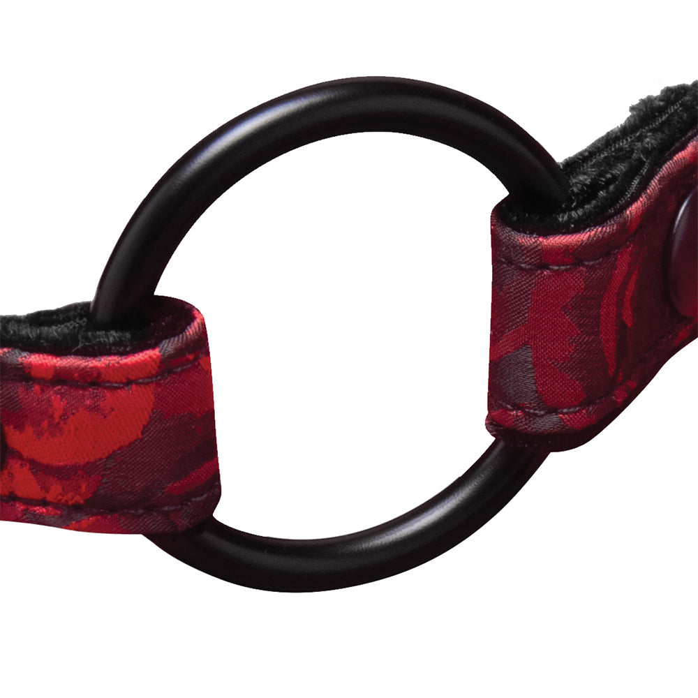 Secret Kisses Rosegasm Ring Gag With Clamps