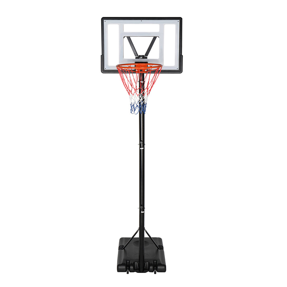 SalonMore Portable Basketball System Hoop， 7 to 10 Ft. Height Adjustable Indoor and Outdoor Stand