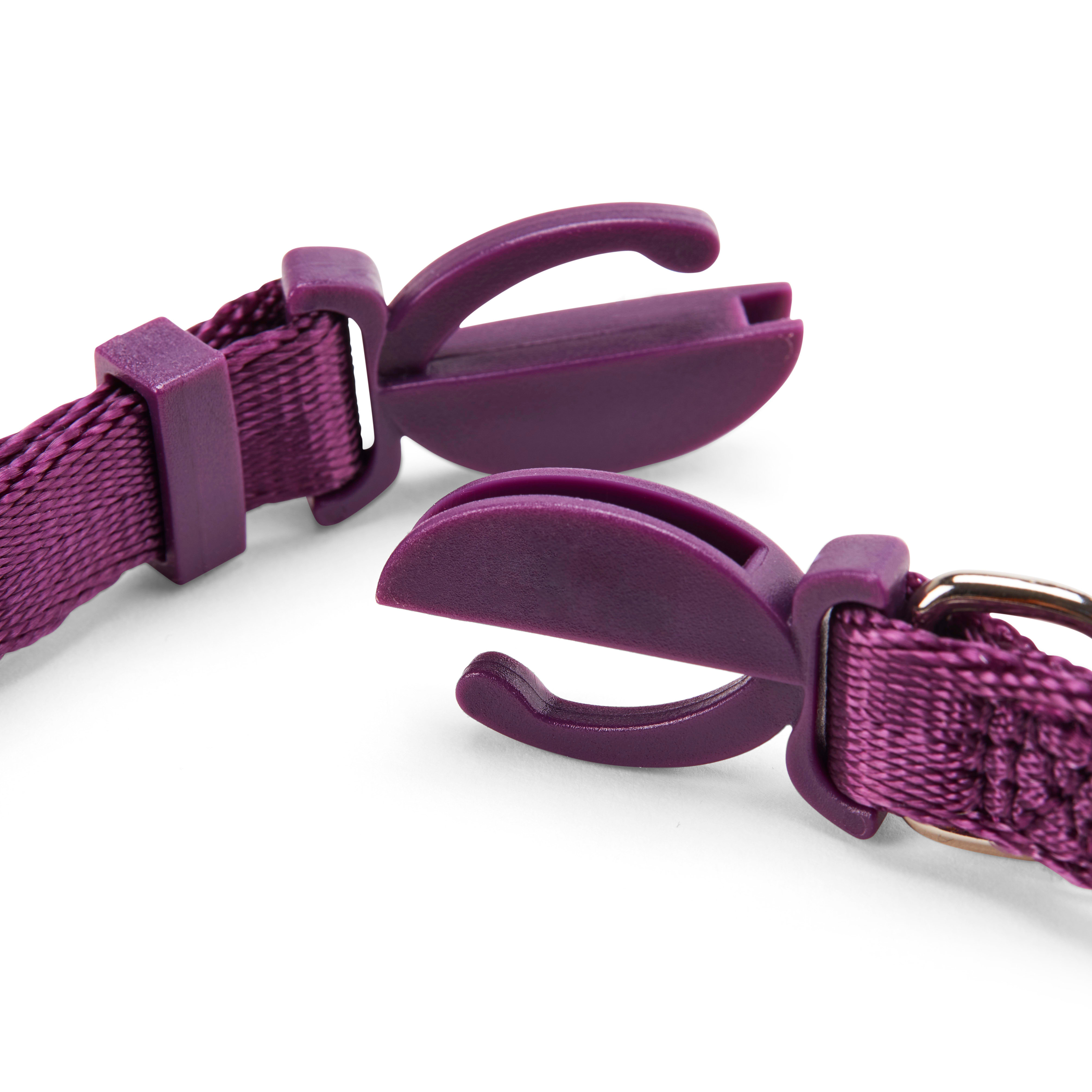 YOULY The Classic Purple Breakaway Large Cat Collar