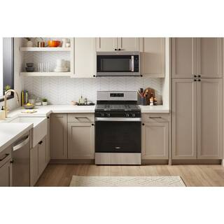 Whirlpool 5 cu. ft. 30 in. 4-Burner Freestanding Gas Range with 2-SpeedHeat Burners in Stainless Steel WFG515S0MS