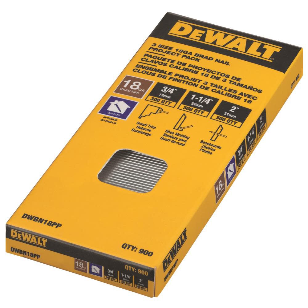 DEWALT 18 Gauge Brad Nail Project Pack DWBN18PP from DEWALT