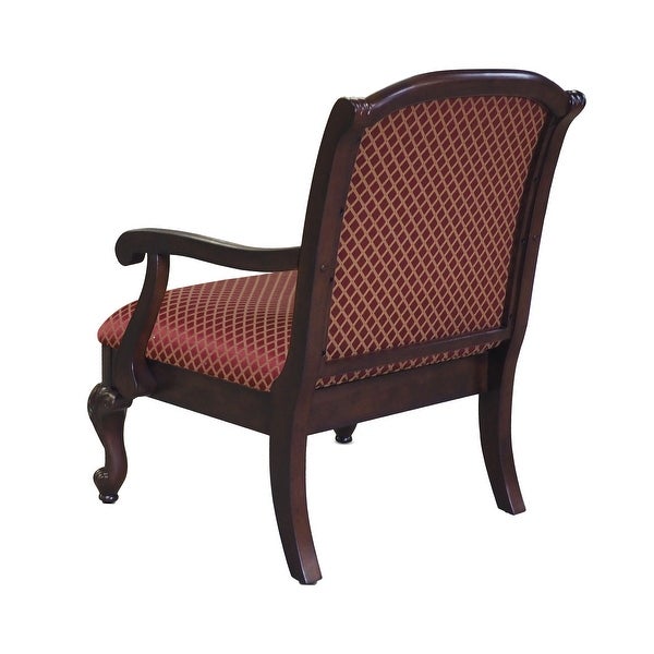 Gracewood Hollow Hesse Carved Red Accent Chair