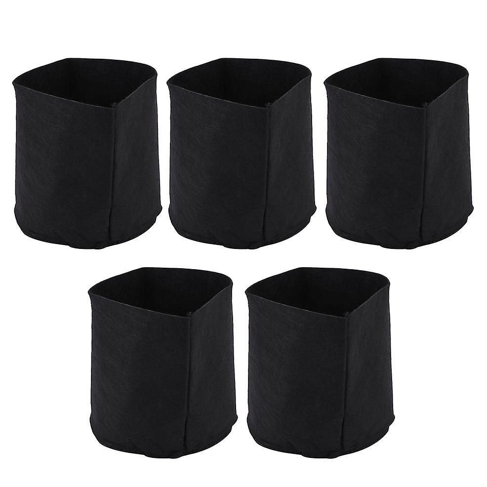 5pcs Reusable Non-woven Fabric Flower Plant Grow Prune Pots Bag 2 Gallon