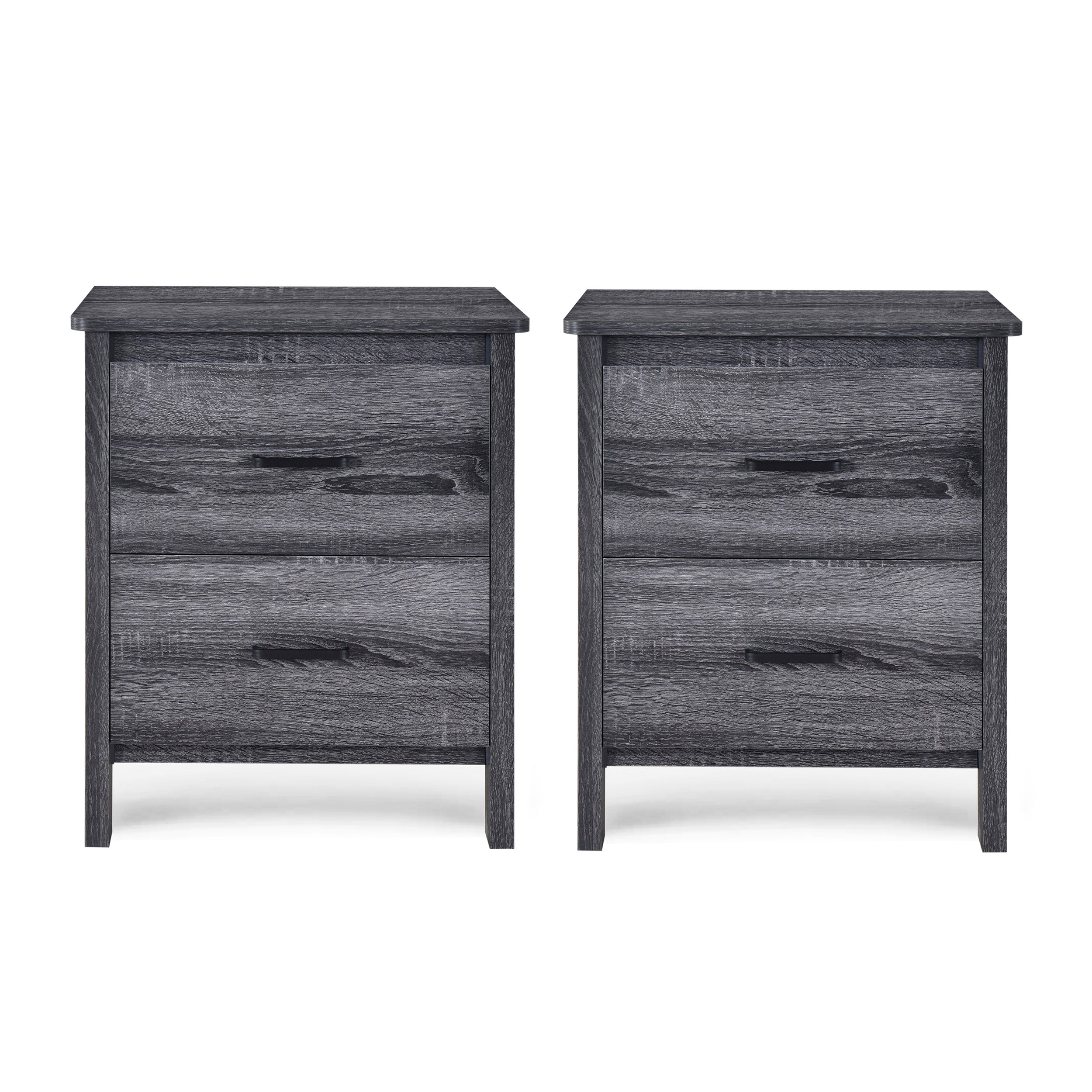 Titeca Contemporary 2 Drawer Nightstands, Set of 2