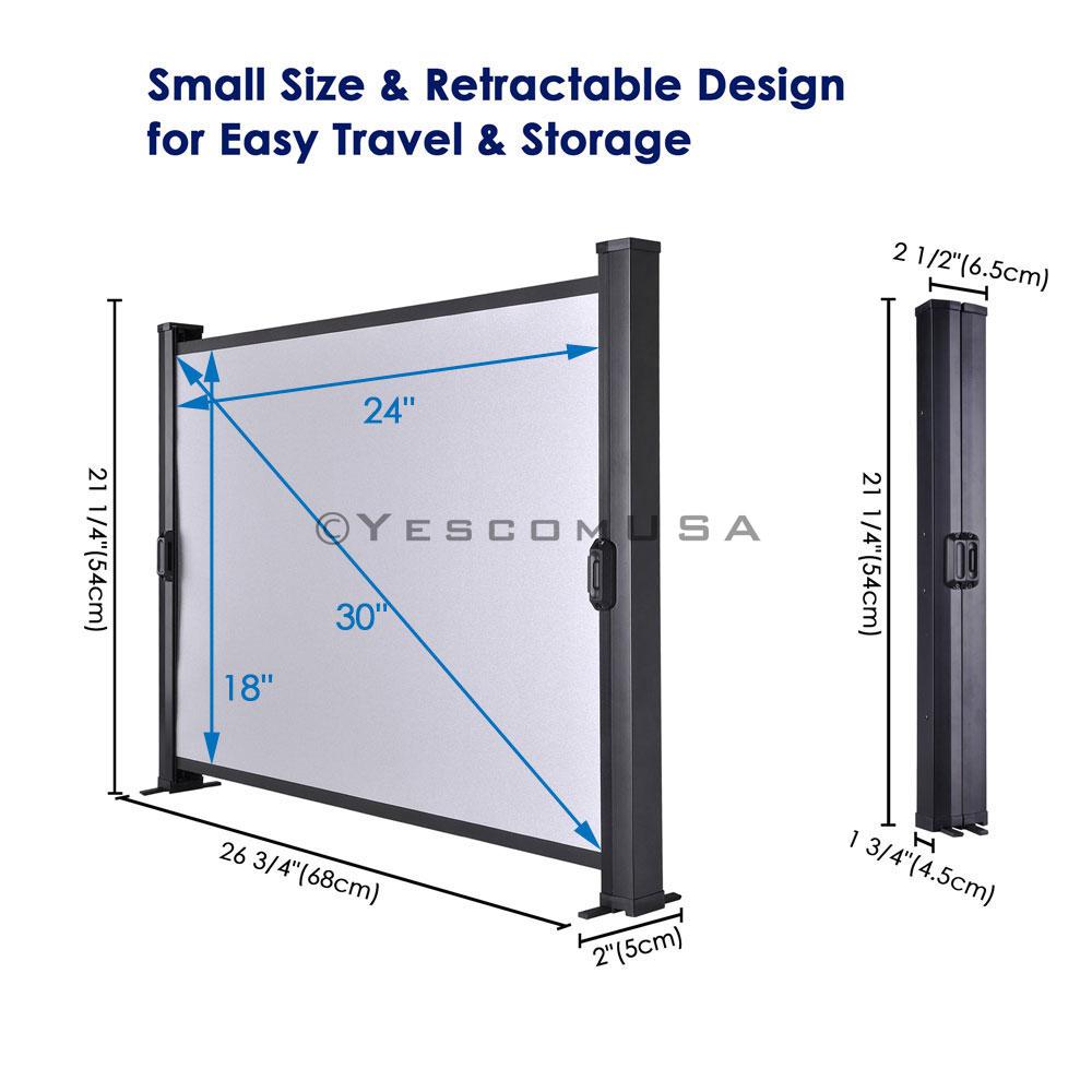 InstaHibit Mini Self-Standing Office Projector Screen 30