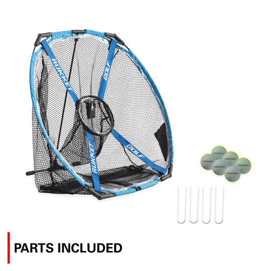 Rukket Sports Haack Pro Light-Up Chipping Net with 6 Tru-Spin Glow-in-the-Dark Practice Balls