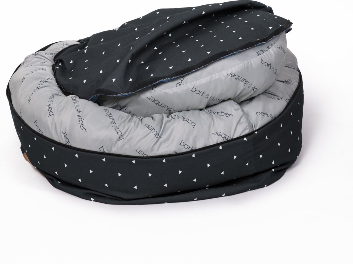 Bark and Slumber Round Cloud Bolster Dog Bed w/ Removable Cover