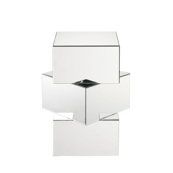 ACME Meria End Table in Mirrored