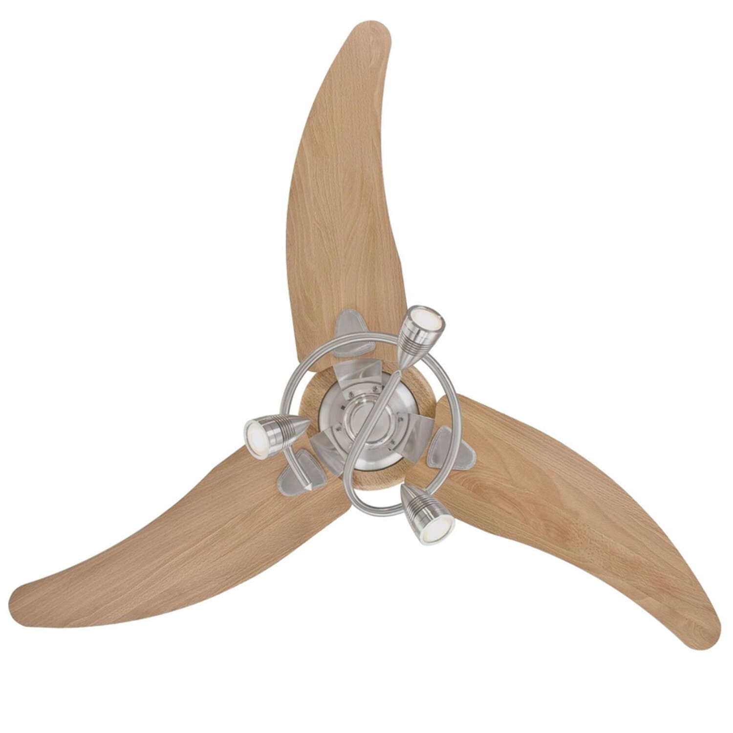 Westinghouse Elite 48 in. Brushed Nickel Brown LED Indoor Ceiling Fan