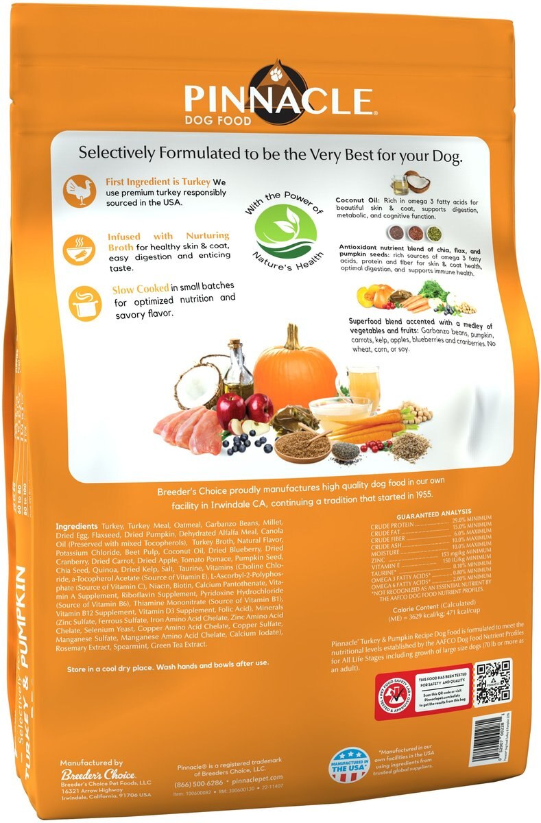 Pinnacle Turkey and Pumpkin Recipe Dry Dog Food