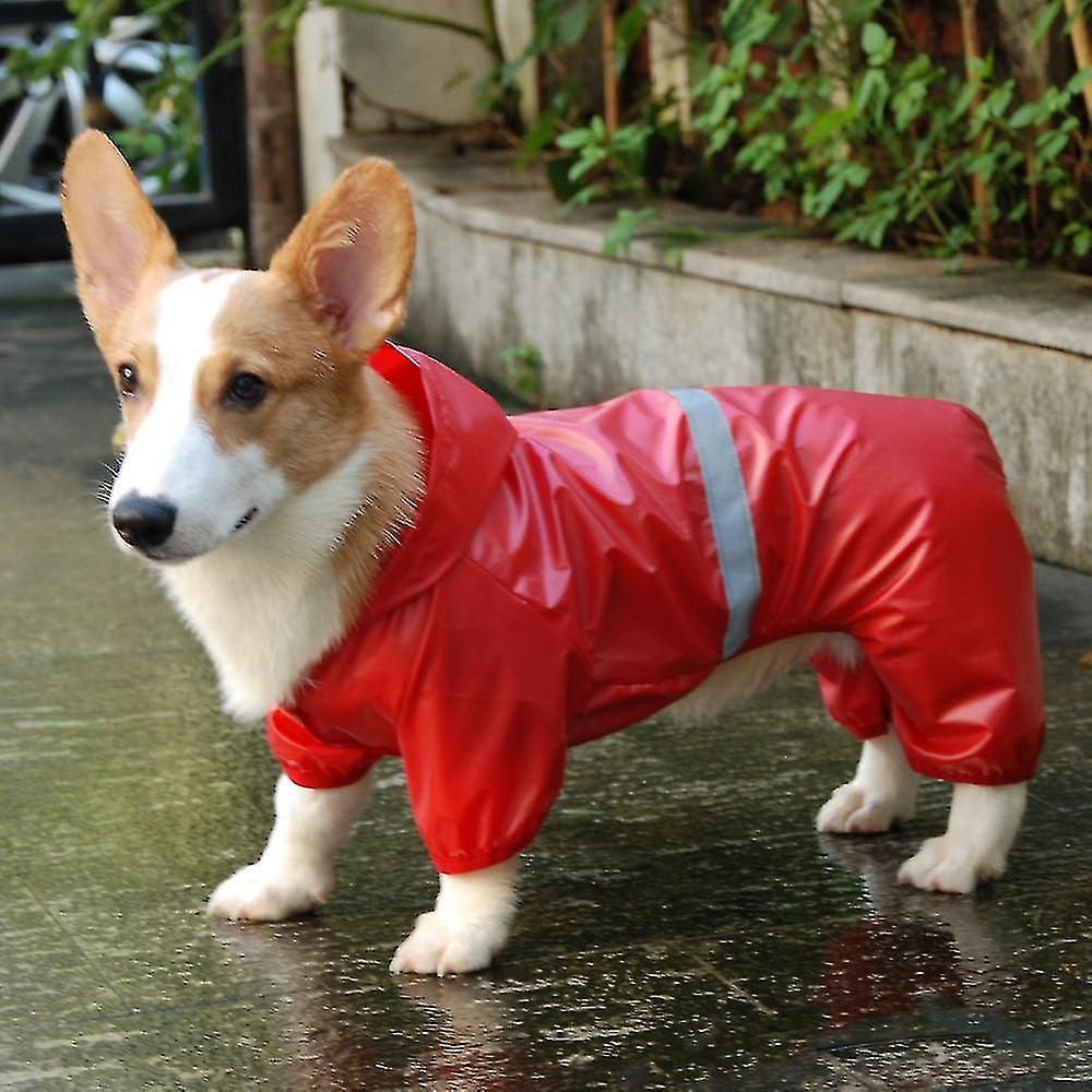 S Size Pet Dog Waterproof Raincoat Jumpsuit Reflective Raincoat Sunscreen Dog Outdoor Clothes Coat