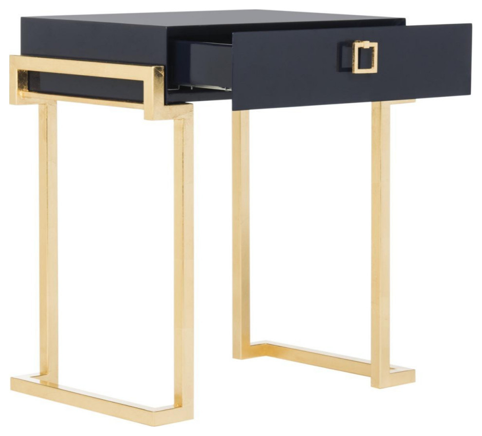 Larue Lacquer Side Table  Navy   Contemporary   Side Tables And End Tables   by Rustic Home Furniture Deco  Houzz