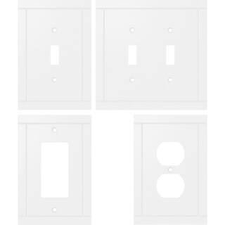 Liberty Craftsman Pure White 1-Gang Decorator Wall Plate (1-Pack) W44654-PW-UH