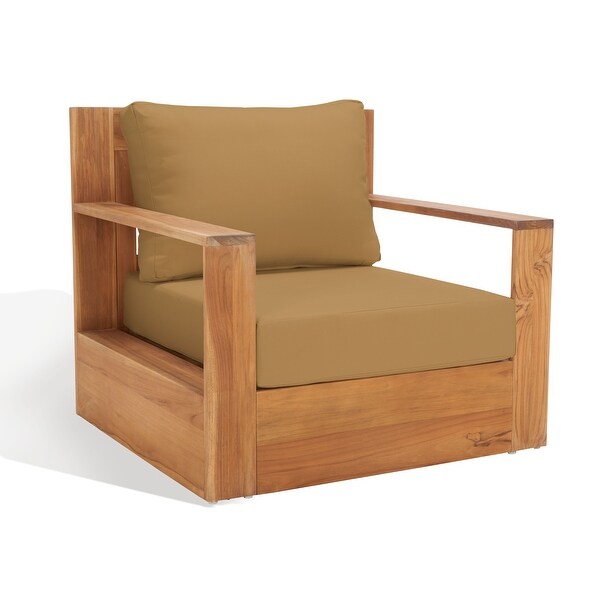 SAFAVIEH Couture Outdoor Kauai Solid Wood Patio Chair