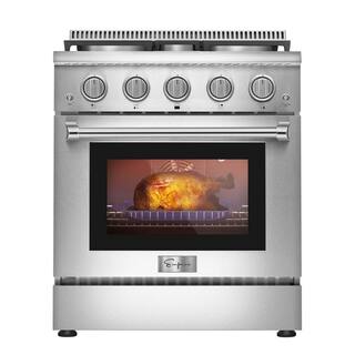 Empava Pro-Style Freestanding 30 in. 4.2 cu.ft. Single Oven Gas Range with 4 Sealed Burners in Stainless Steel EMP-30GR03