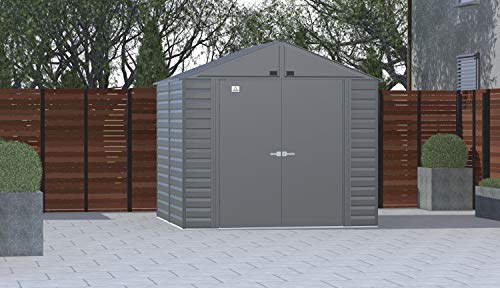 Arrow Select Steel Storage Shed, 8x8, Charcoal