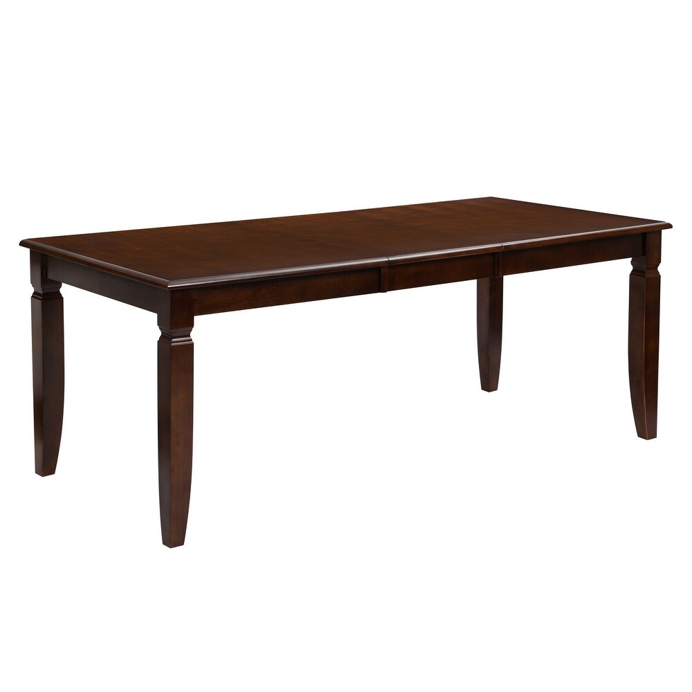 Homylin 78in Extandable Dining Table (Seats 6) Removable Leaf Brown Solid Wood