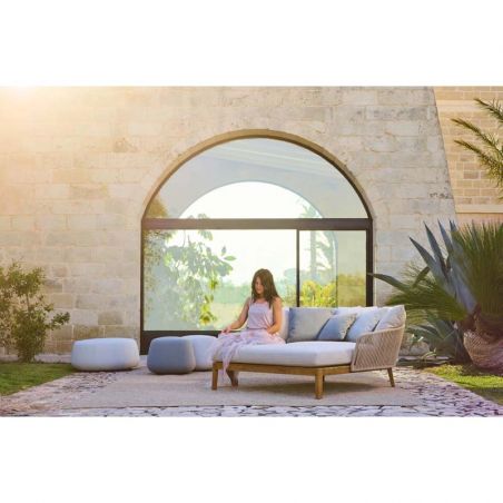 Bain de soleil 2 personnes TRIBU Mood - Daybed haut de gamme teck