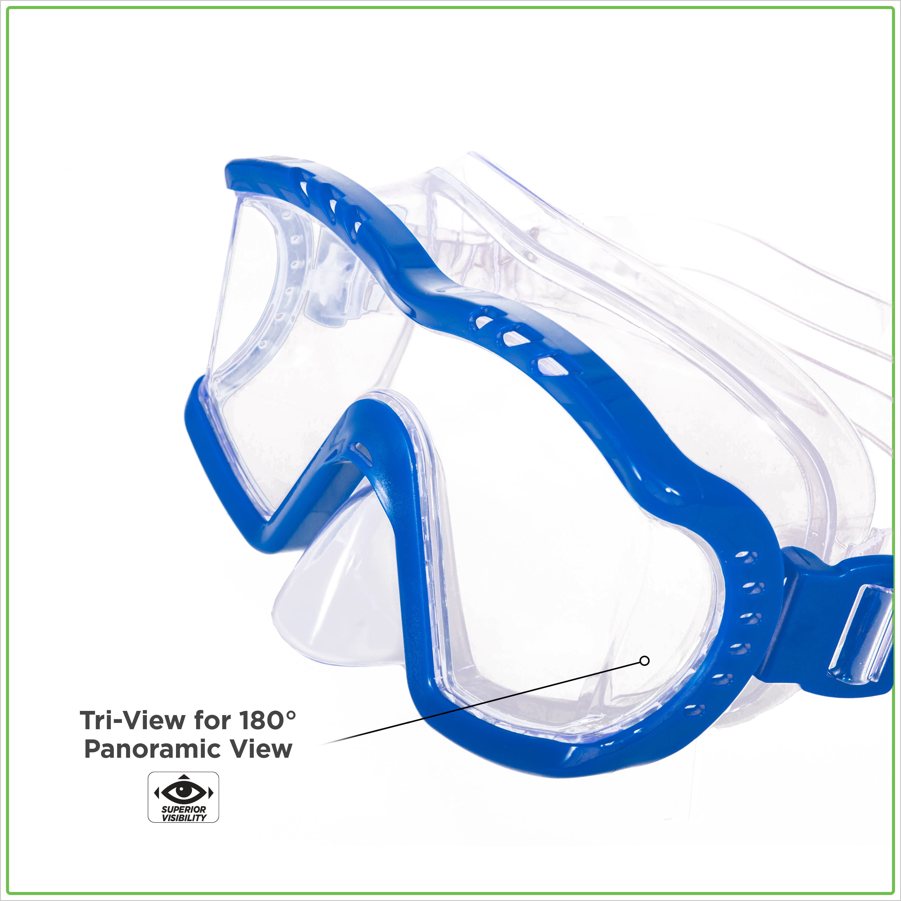 Dolfino Aqua Swim Blue and Clear Swimming Sport Goggles