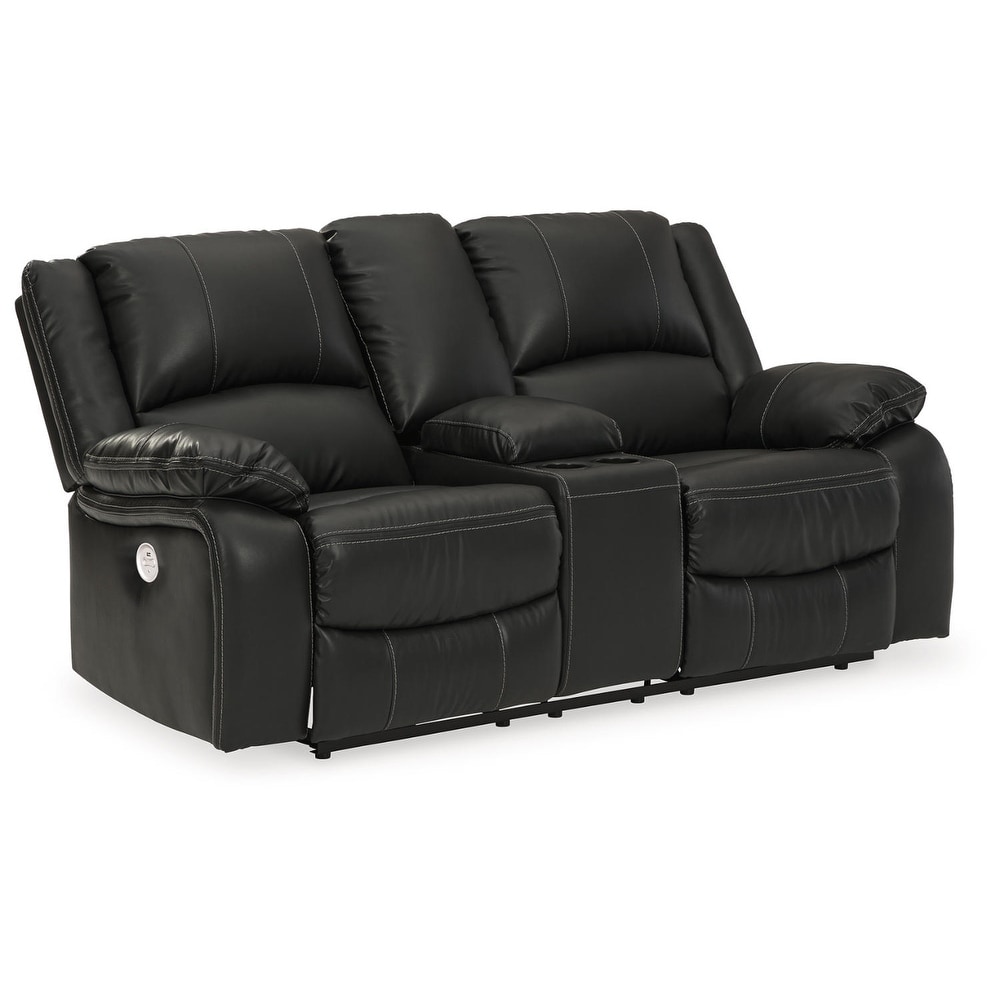 Signature Design by Ashley Calderwell Double Power Reclining Loveseat w/ Console   78\