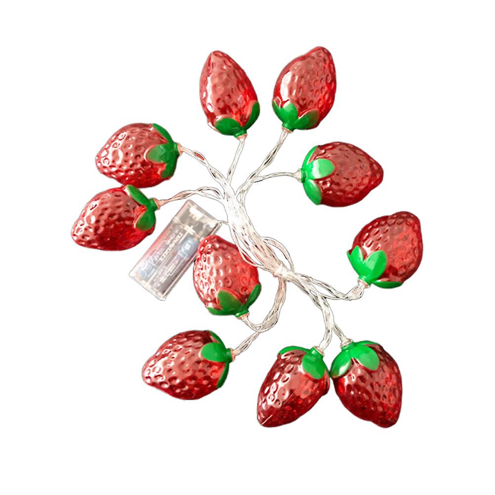 1.5m Creative String Light Adorable Strawberry String Lights Decorative Led Lamp For Party Wedding Home (1.5m 10 Bulb)