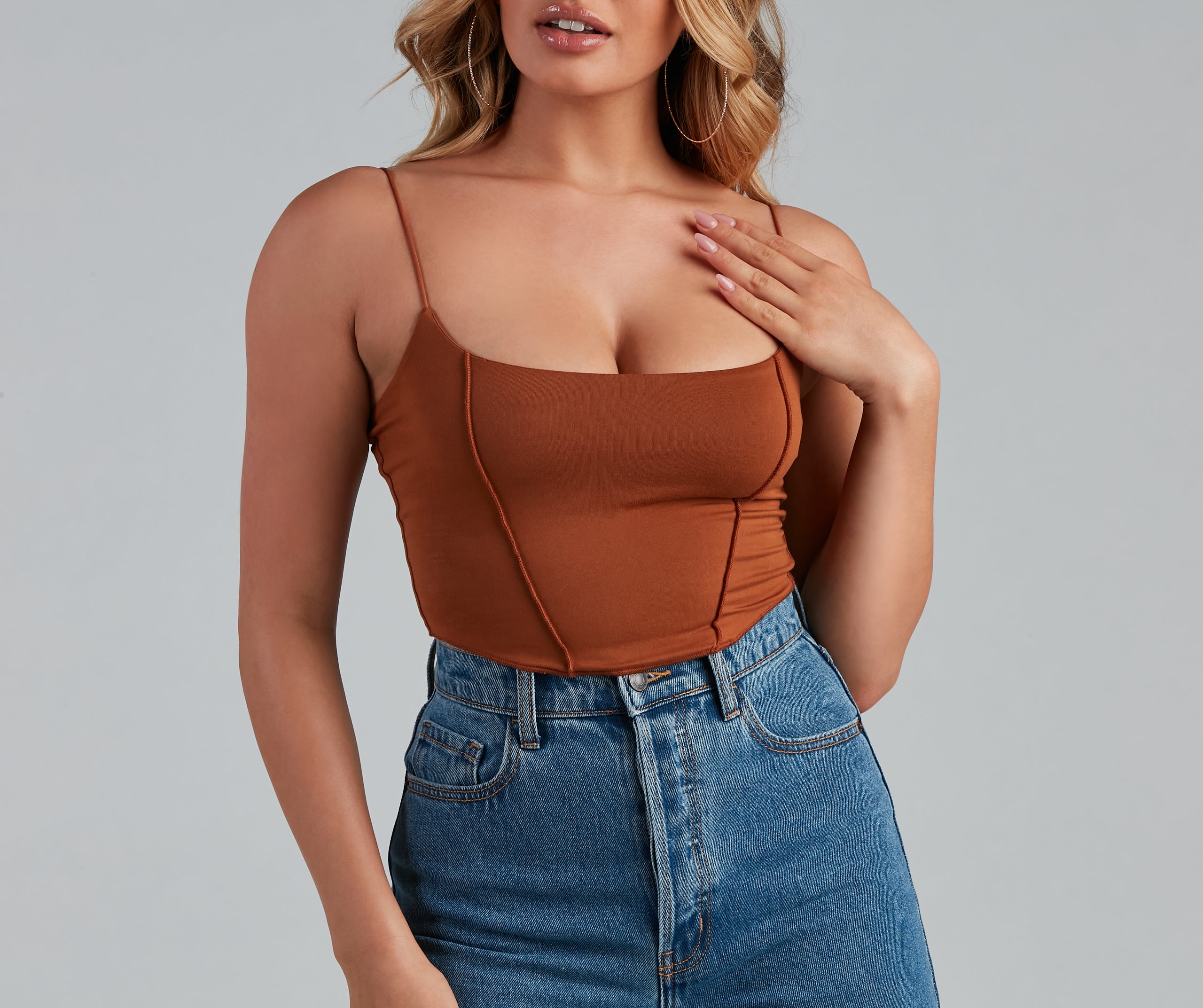 You're Not Basic Seam Crop Top