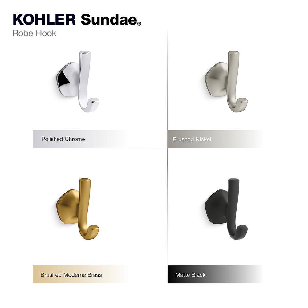 KOHLER Sundae J-Shaped Robe Hook in Vibrant Brushed Nickel R31062-BN