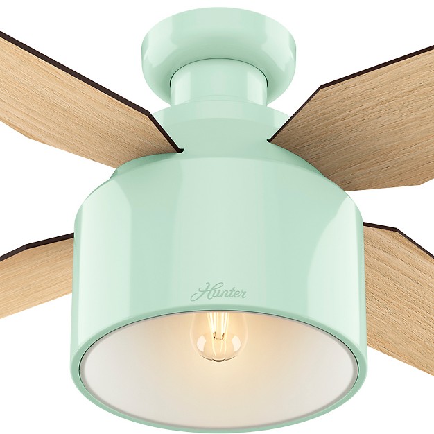 Cranbrook Low Profile Ceiling Fan With Remote includes Light Bulb Hunter Fan