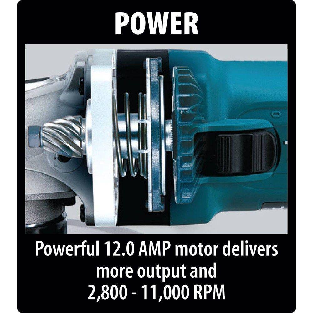 Makita 12 Amp 4-12 in. SJS II High-Power Angle Grinder GA4542C