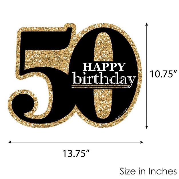 Big Dot Of Happiness Adult 50th Birthday Gold Hanging Porch Birthday Party Outdoor Decorations Front Door Decor 1 Piece Sign