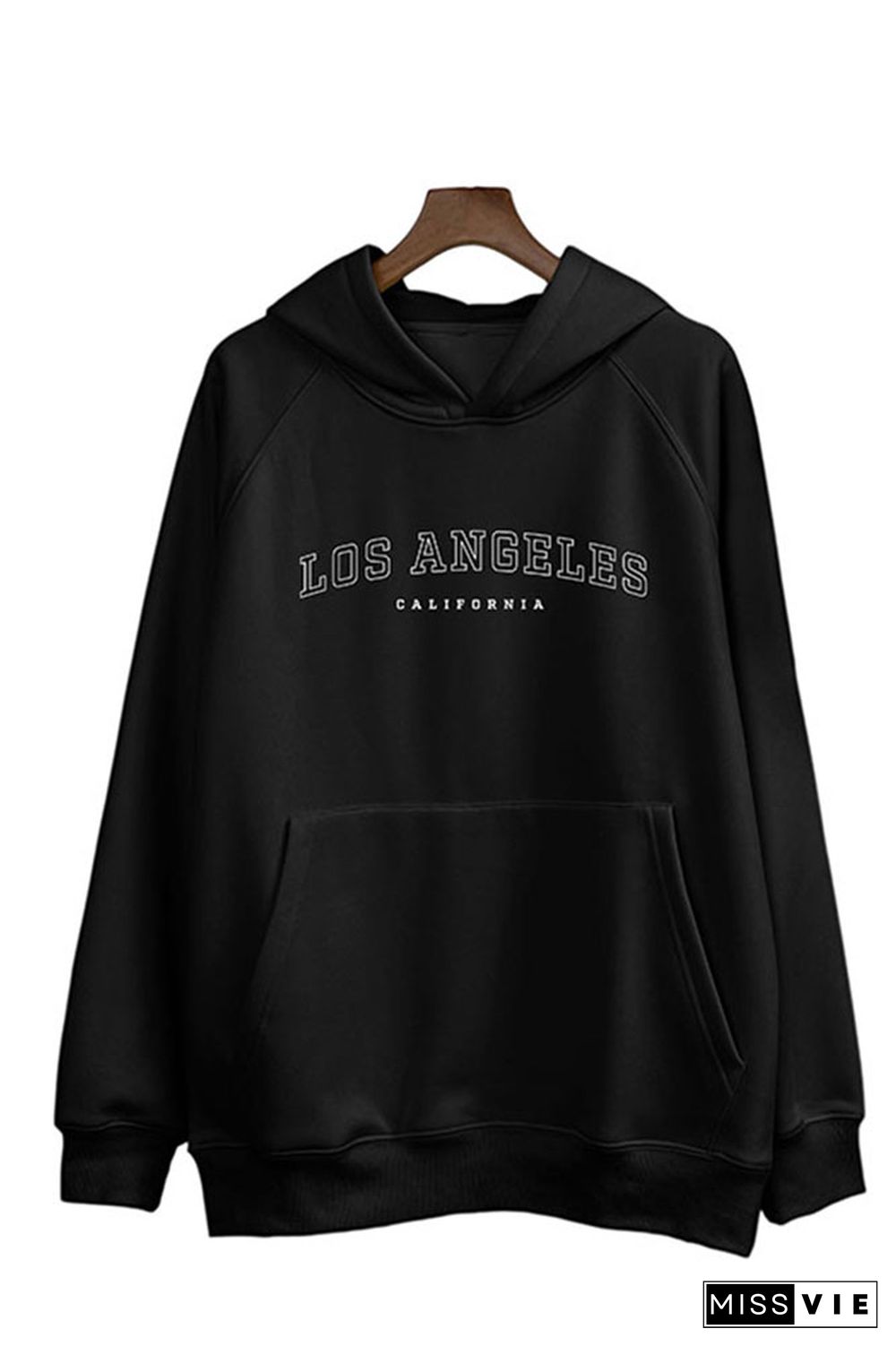 Los Angeles California Graphic Pocket Thermal Lined Hoodie Wholesale