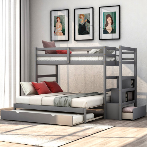 Twin Over Twin/King (Irregular King Size) Bunk Bed...