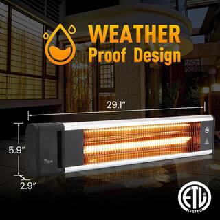 Patio Premier 120-Watt Ceiling or Wall Mounting Electric Patio Heater with Remote 141011