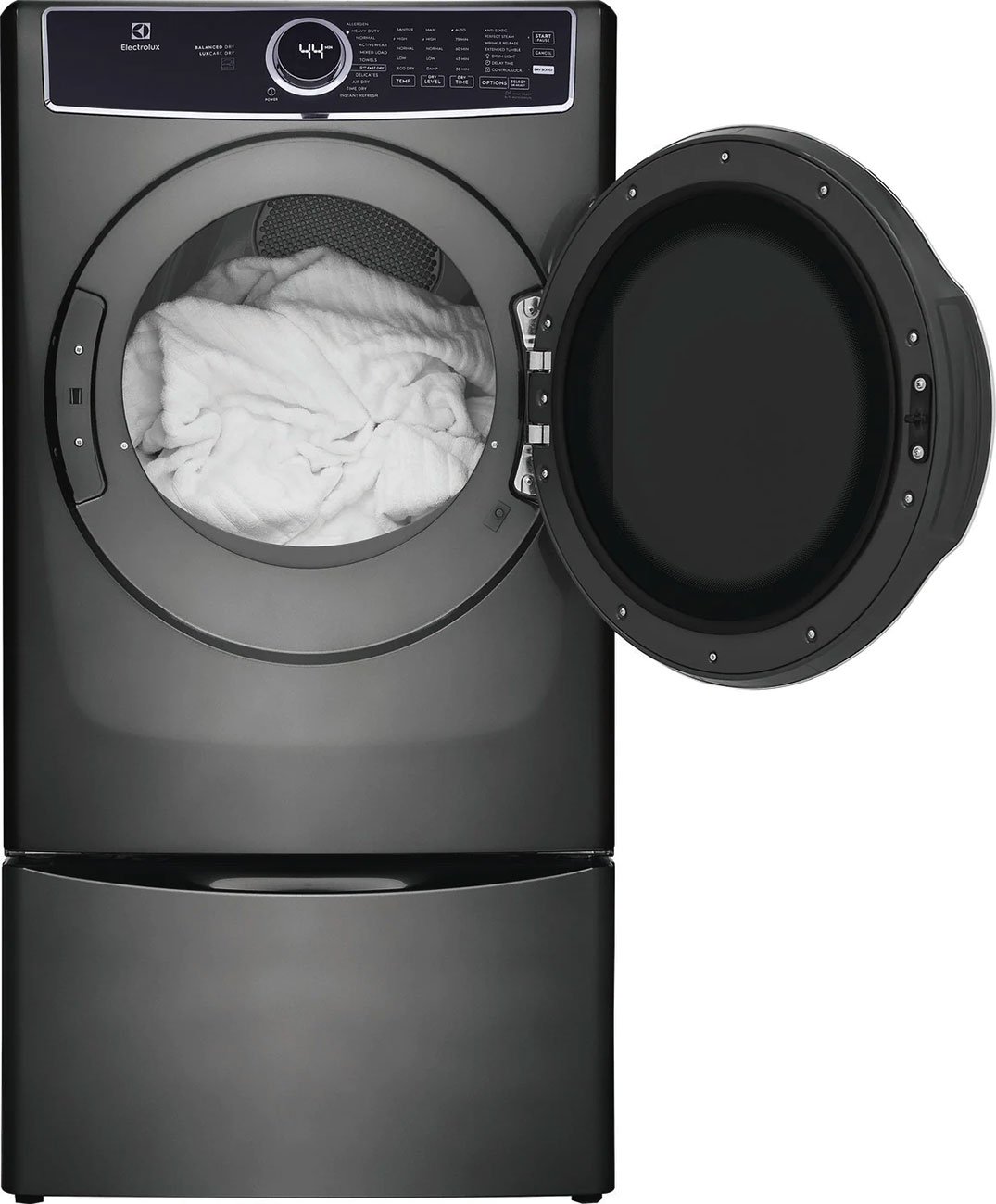 Electrolux 8 Cu. Ft. Titanium Front Load Perfect Steam Electric Dryer With Balanced Dry and Instant Refresh