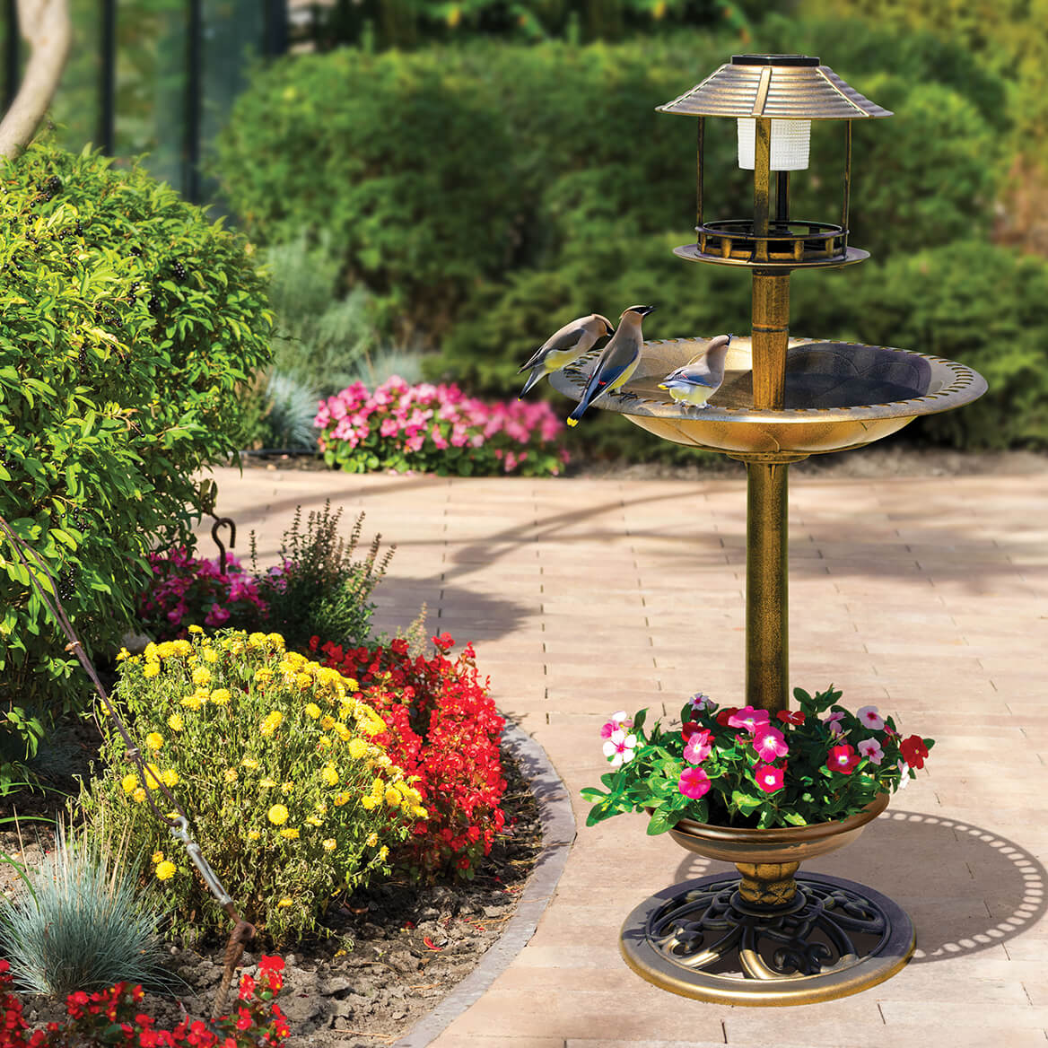 4-in-1 Solar Powered Bird Bath