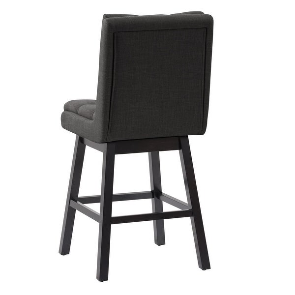 CorLiving Boston Tufted Fabric Barstool， Set of 2