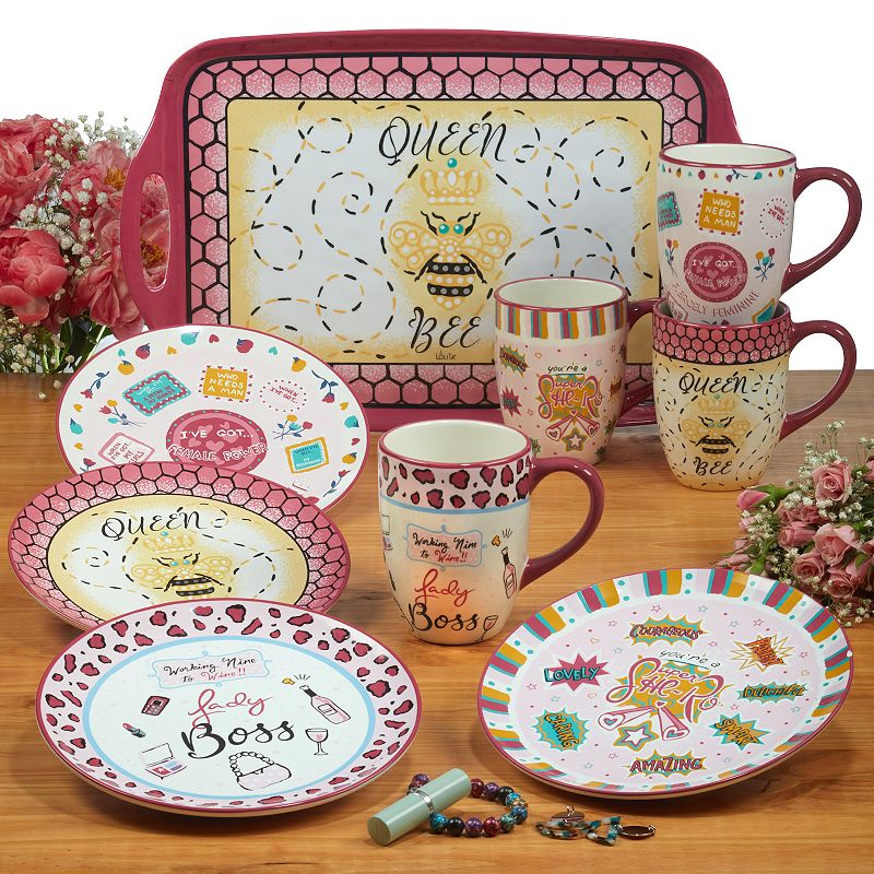 Certified International Lolita Lady Boss 4-pc. Dessert Plate Set