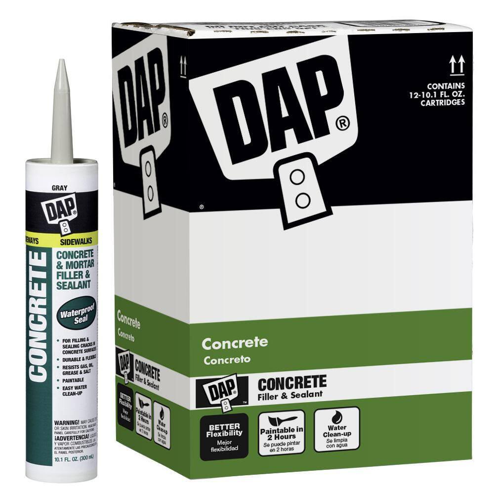 DAP 10.1 oz. Gray Concrete and Mortar Filler and Sealant (12-Pack) 7079818096