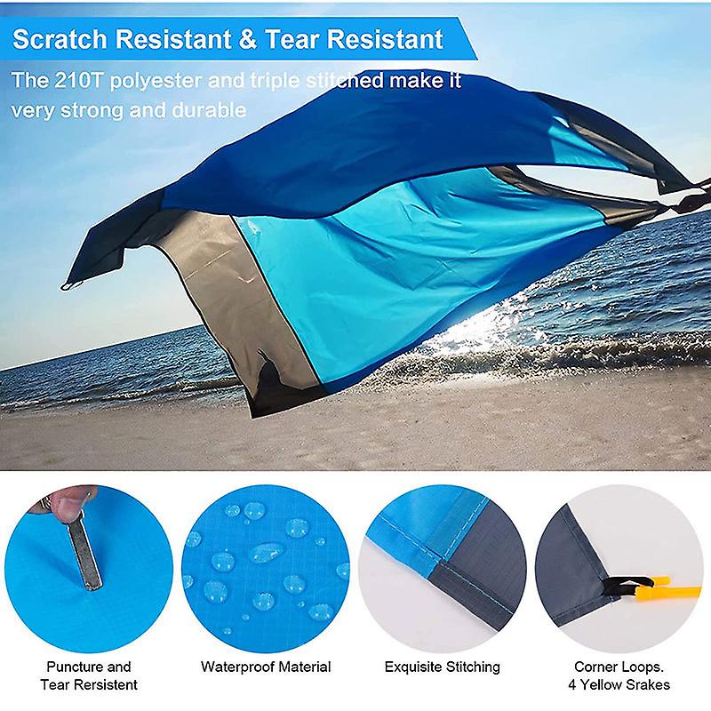 Beach Blanket 79''83'' 4-7 Adults Oversized Lightweight Waterproof Sandproof Beach Blanket Large Picnic Mat Beach Blanket