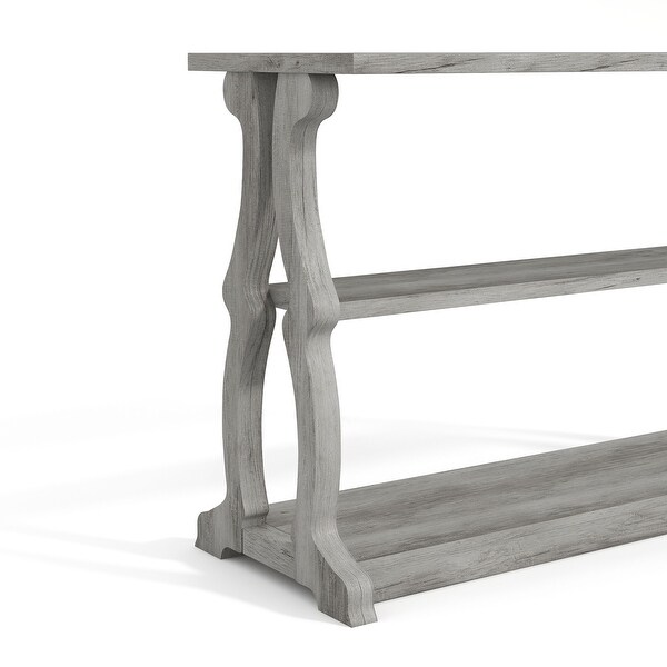 DH BASIC Vintage Gray Oak 47-Inch Sofa Table by Denhour