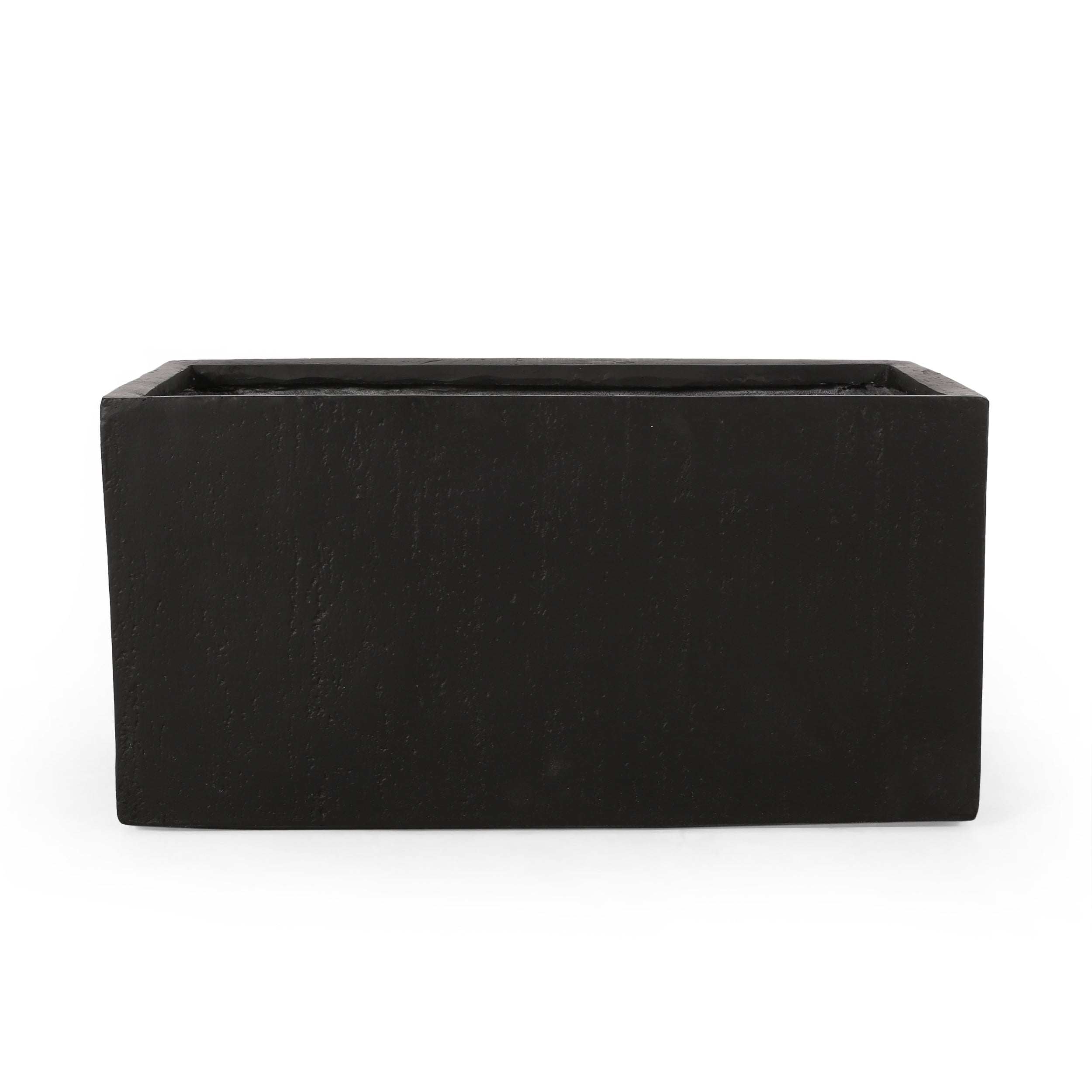 Fardeen Outdoor Modern Cast Stone Rectangular Planter