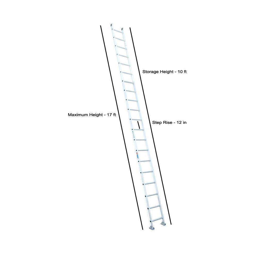 Werner 20 ft. Aluminum Extension Ladder with 300 lbs. Load Capacity Type IA Duty Rating D1520-2