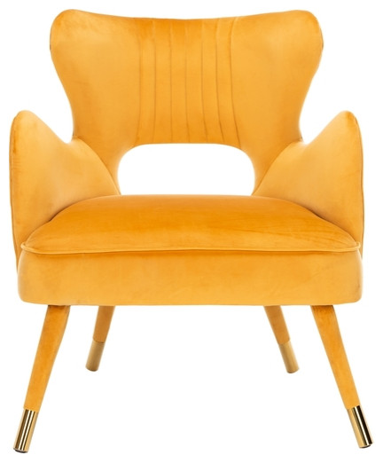 Thelma Wingback Arm Chair Marigold   Midcentury   Armchairs And Accent Chairs   by Peachtree Fine Furniture  Houzz